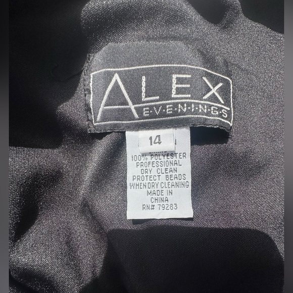 Vintage 90s Alex Evenings Mock Neck Summer Dress Size 14 Fairy Floral Beaded NWT - Picture 8 of 8